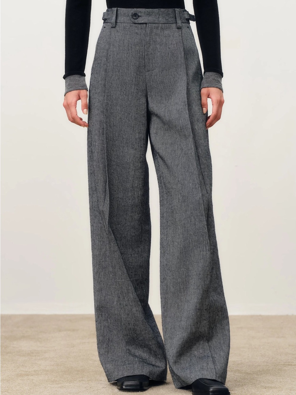 Hannah Wide-Leg Gray Men's Trousers